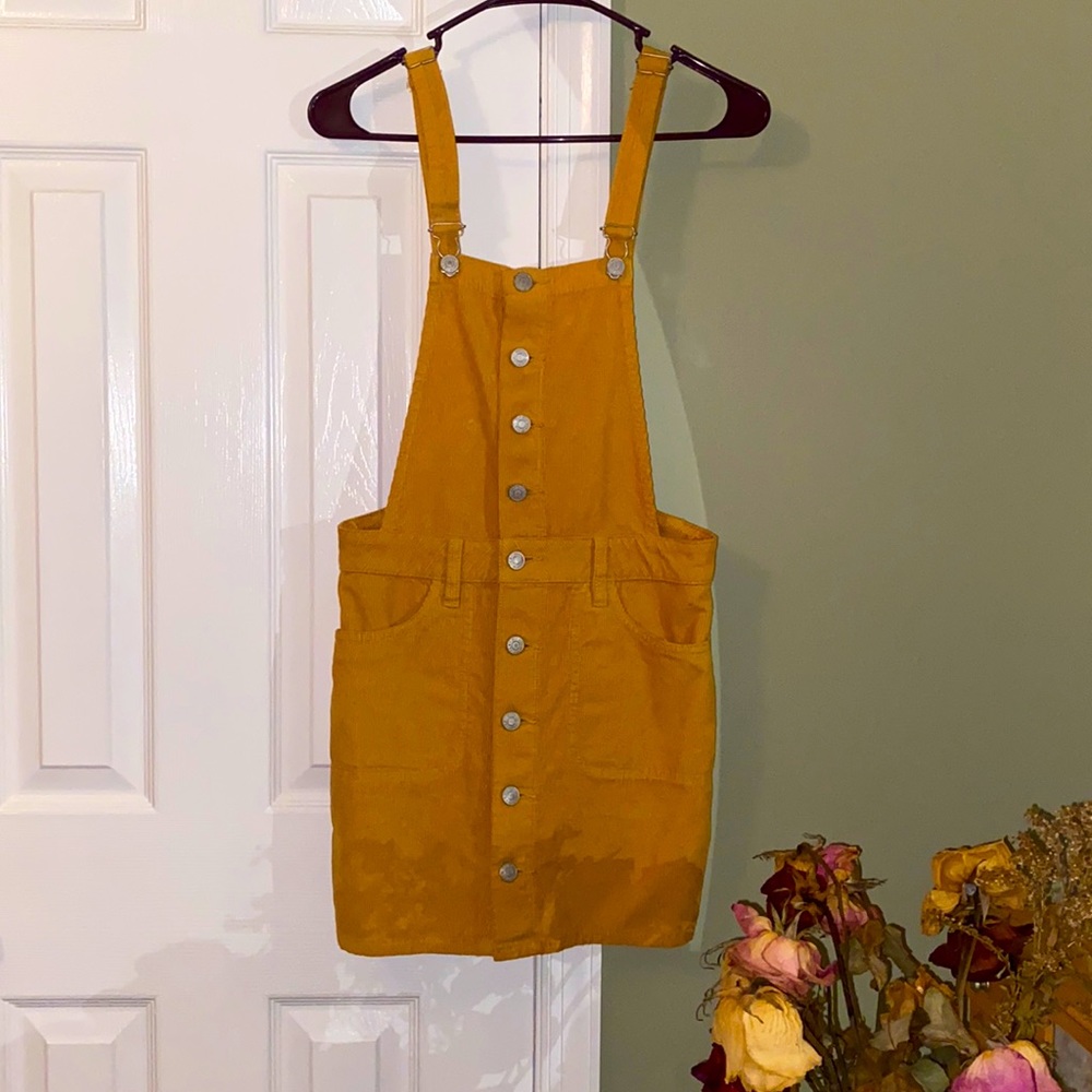 Corduroy overall dress
